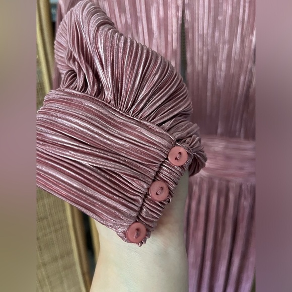 Sabina Musayev Golda Pleated Mini Dress in Rose Gold - Picture 11 of 14